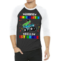 Goodbye Kindergarten Hello First Grade Graduation Boy 3/4 Sleeve Shirt | Artistshot