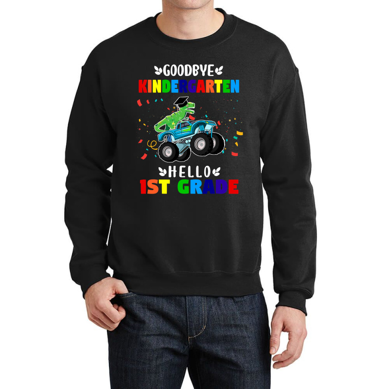 Goodbye Kindergarten Hello First Grade Graduation Boy Crewneck Sweatshirt | Artistshot