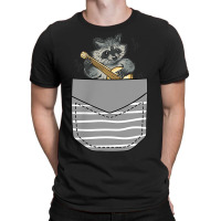 Banjo Instrument Raccoon In Pocket T-shirt | Artistshot