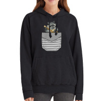 Banjo Instrument Raccoon In Pocket Vintage Hoodie | Artistshot