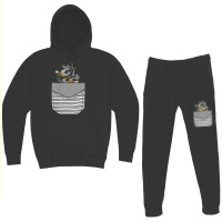 Banjo Instrument Raccoon In Pocket Hoodie & Jogger Set | Artistshot