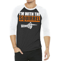 I'm With The Squirrel Halloween Costume Party Matching 3/4 Sleeve Shirt | Artistshot