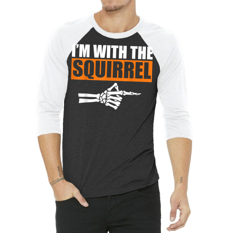 I'm With The Squirrel Halloween Costume Party Matching 3/4 Sleeve Shirt | Artistshot