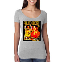 Madhuri Dixit, Madhuri Dixit Vintage, Madhuri Dixit Art, Madhuri Dixit Women's Triblend Scoop T-shirt | Artistshot