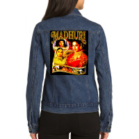 Madhuri Dixit, Madhuri Dixit Vintage, Madhuri Dixit Art, Madhuri Dixit Ladies Denim Jacket | Artistshot