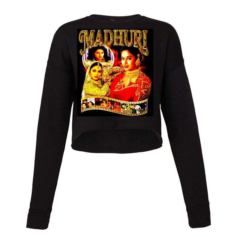 Madhuri Dixit, Madhuri Dixit Vintage, Madhuri Dixit Art, Madhuri Dixit Cropped Sweater by SHOPEERTWE | Artistshot