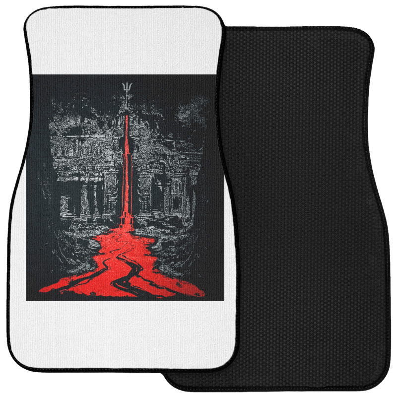 Temple Of The Bleeding Trident, Shiva, Trishul, Temple Of The Bleeding Front Car Mat | Artistshot