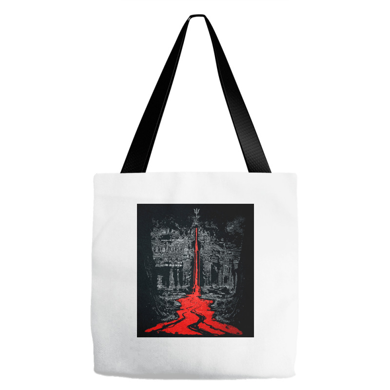 Temple Of The Bleeding Trident, Shiva, Trishul, Temple Of The Bleeding Tote Bags | Artistshot