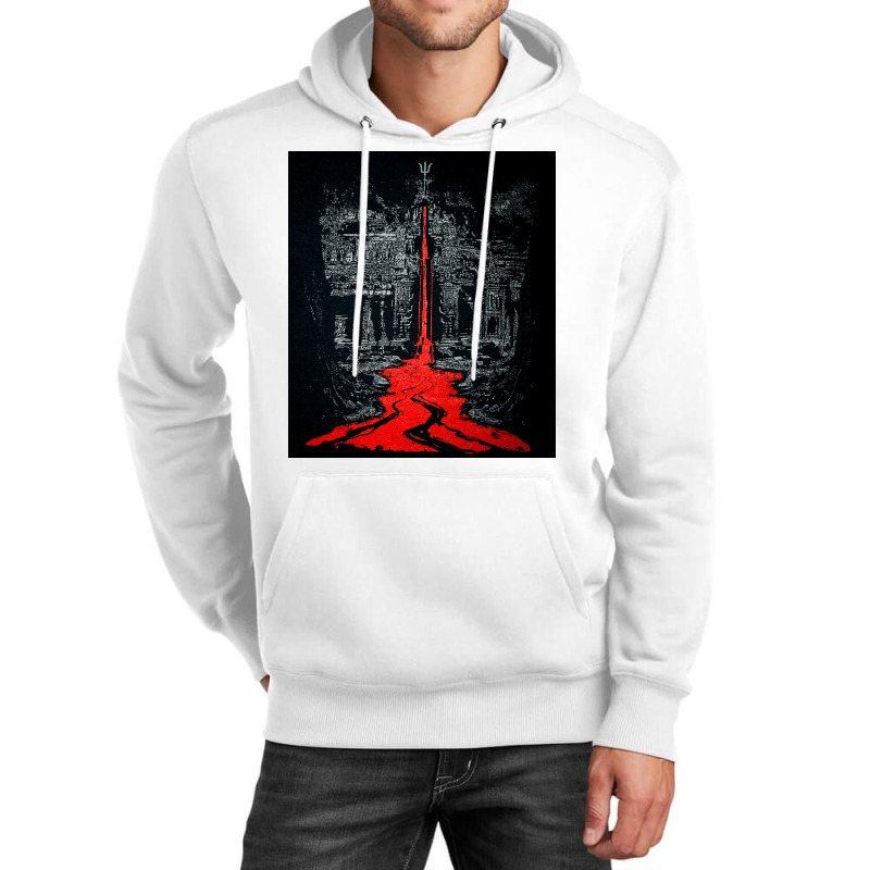 Temple Of The Bleeding Trident, Shiva, Trishul, Temple Of The Bleeding Unisex Hoodie | Artistshot