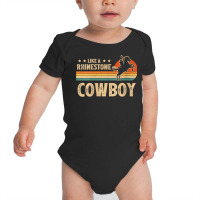 Womens Funny Western Life Rodeo Country Like A Rhinestone Cowboy V Nec Baby Bodysuit | Artistshot