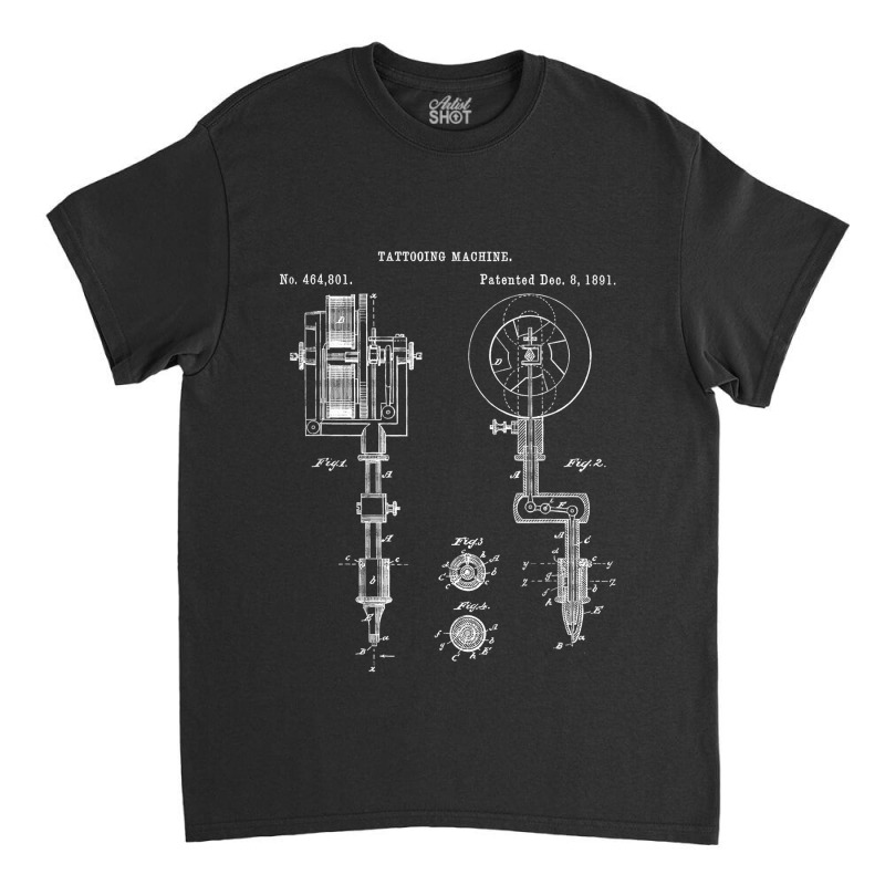 Vintage Tattoo Artist Gun - Inking Machine Drawing Tee Classic T-shirt by LaynieWash | Artistshot