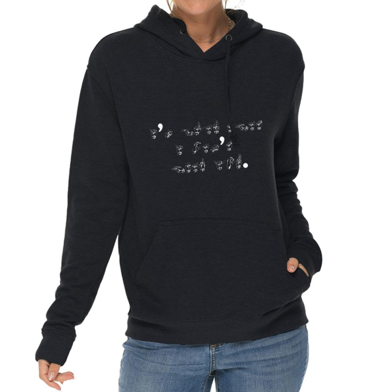 I'm Glad That I Can't Hear You (white)    American Sign Language Lightweight Hoodie by cm-arts | Artistshot