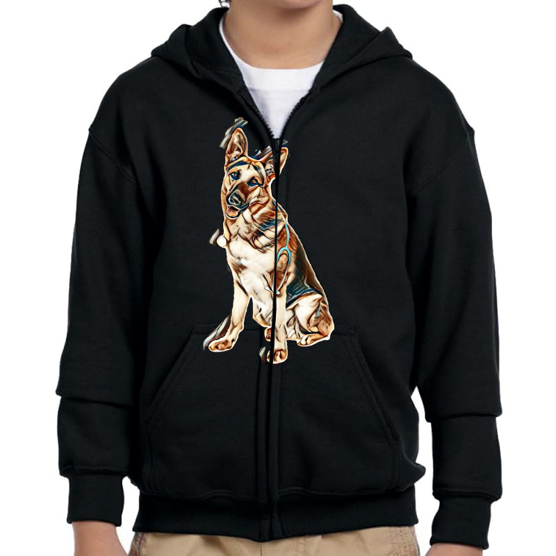 Love My Dogs Youth Zipper Hoodie by Kemnabi | Artistshot