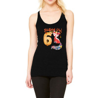 Fox Animal Lovers 6th Birthday Girl Fox B-day 6 Year Old Racerback Tank | Artistshot