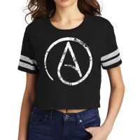 Atheism, Atheist Symbol, Secular, Humanist, Anti Religion Scorecard Crop Tee | Artistshot