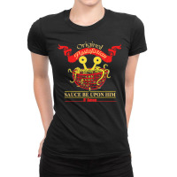 Atheist Anti Religion Flying Spaghetti Monster Pastafarian Ladies Fitted T-shirt | Artistshot