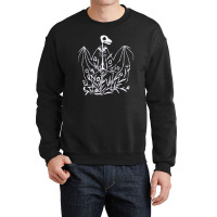 Bat Skeleton And Chicorys, Bat Skeleton And Chicorys Vintage, Bat Skel Crewneck Sweatshirt | Artistshot