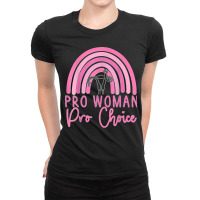 Pro Choice Womens Prochoice Rainbow Feminism Reproductice Ladies Fitted T-shirt | Artistshot