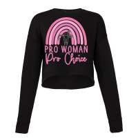 Pro Choice Womens Prochoice Rainbow Feminism Reproductice Cropped Sweater | Artistshot