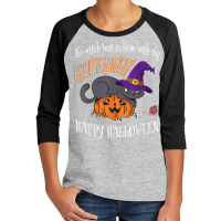 Oriental Longhair   Cat Lover Not A Witch Funny Halloween Youth 3/4 Sleeve | Artistshot