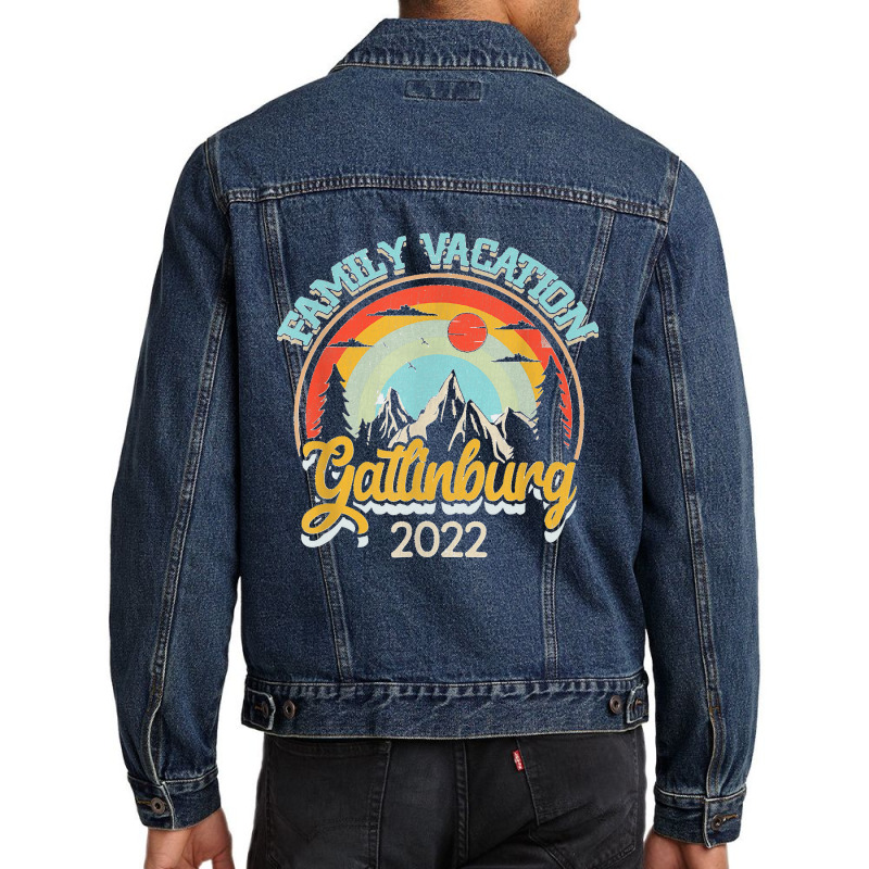 Tennessee Smoky Mountains Family Vacation Gatlinburg 2022 T Shirt Men Denim Jacket | Artistshot