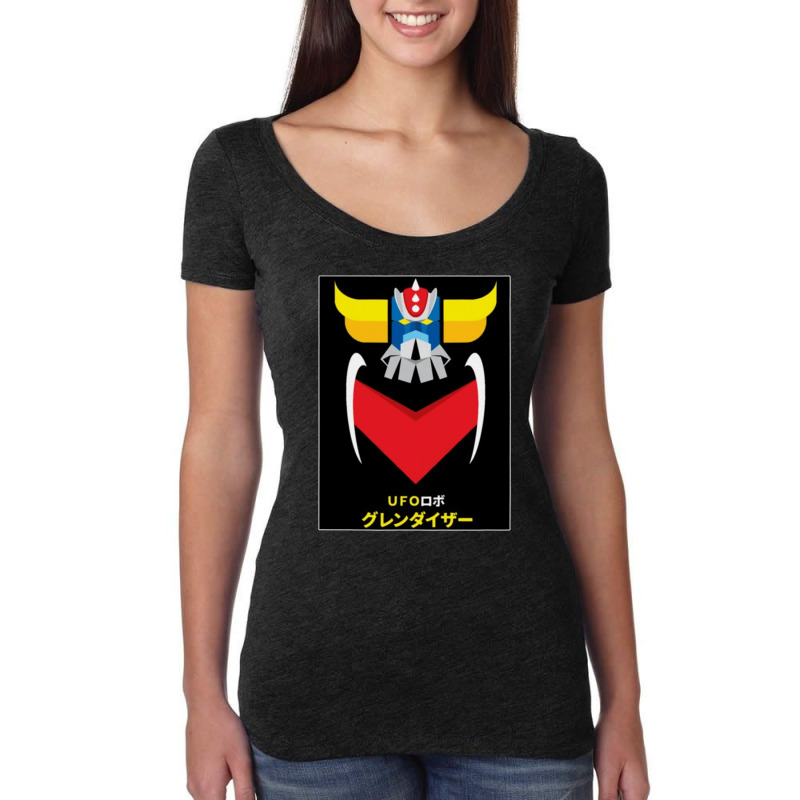 Ufo Robot, Ufo Robots, Ufo, Robot, The Ufo Robot, Ufo Robot Art, Ufo R Women's Triblend Scoop T-shirt by SHYUTRTOER | Artistshot