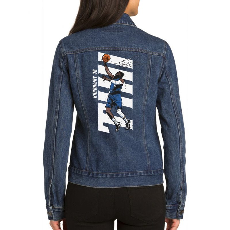 Tim Hardaway Jr. Vertical Ladies Denim Jacket by Gibbons Washburn | Artistshot