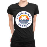 Tybee Island Georgia Ga Palm Tree Beach Vacation Souvenirs Raglan Base Ladies Fitted T-shirt | Artistshot