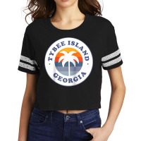 Tybee Island Georgia Ga Palm Tree Beach Vacation Souvenirs Raglan Base Scorecard Crop Tee | Artistshot