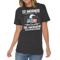 First Amendment Defines Us   The Second Defends Us T Shirt Vintage T-shirt | Artistshot