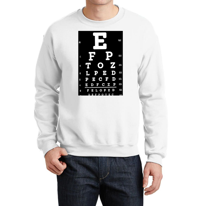 Eye Test Chart, Eye Test Charts, The Eye Test Chart, Eye Test Chart Ar Crewneck Sweatshirt by SHNCKDFM | Artistshot