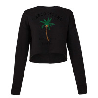 Womens Marco Island Florida Colorful Palm Tree Retro Novelty Art V Nec Cropped Sweater | Artistshot