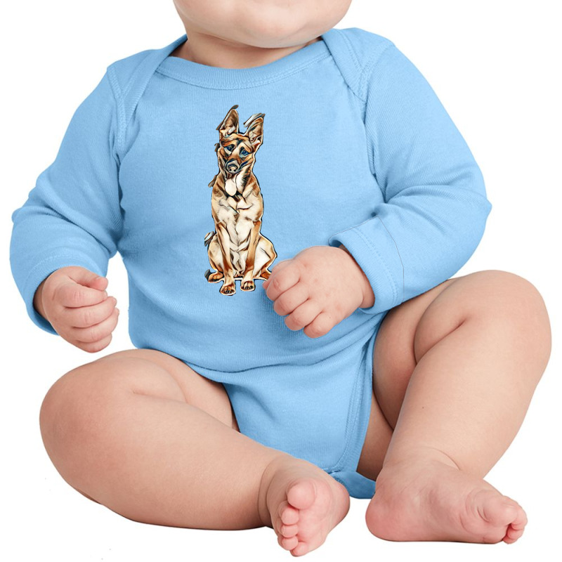 Dog Lovers Long Sleeve Baby Bodysuit by Kemnabi | Artistshot