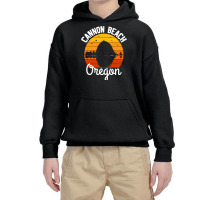 Retro Sunset Haystack Rock Souvenir Cannon Beach Long Sleeve T Shirt Youth Hoodie | Artistshot