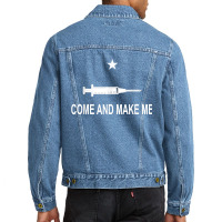 Funny Anti Vaccine Mandate Come And Make Me No Forced Vax Men Denim Jacket | Artistshot