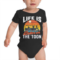 Life Is Better On The Toon Pontoon Boat Boating Gift For Dad Tank Top Baby Bodysuit | Artistshot