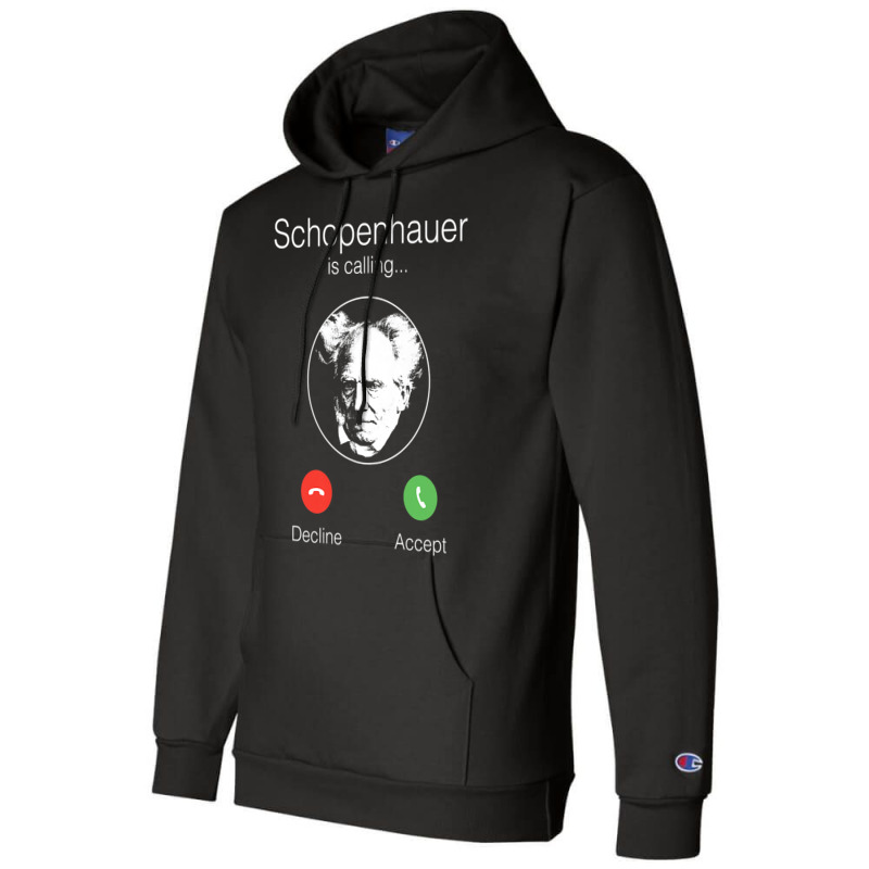 Schopenhauer Is Calling   Nihilist Philosophy Premium T Shirt Champion Hoodie by cm-arts | Artistshot