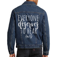 Audiology Audiology Gifts Audiologist Gifts For Au.ds Men Denim Jacket | Artistshot