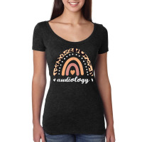 Audiology Leopard Rainbow Audiologist Hearing Aid Specialist Women's Triblend Scoop T-shirt | Artistshot