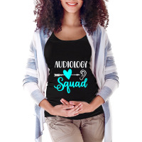 Audiology Squad Audiologist Funny Cute Audiology Ear Gift Maternity Scoop Neck T-shirt | Artistshot