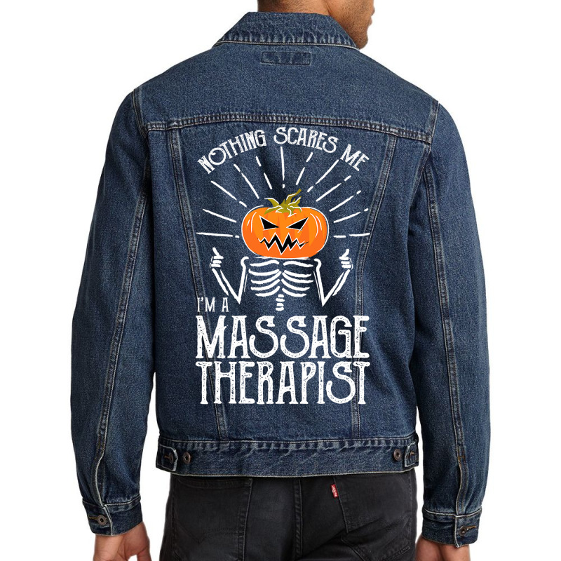 Halloween I M A Massage Therapist Massage Therapy Men Denim Jacket by Haley1989 | Artistshot