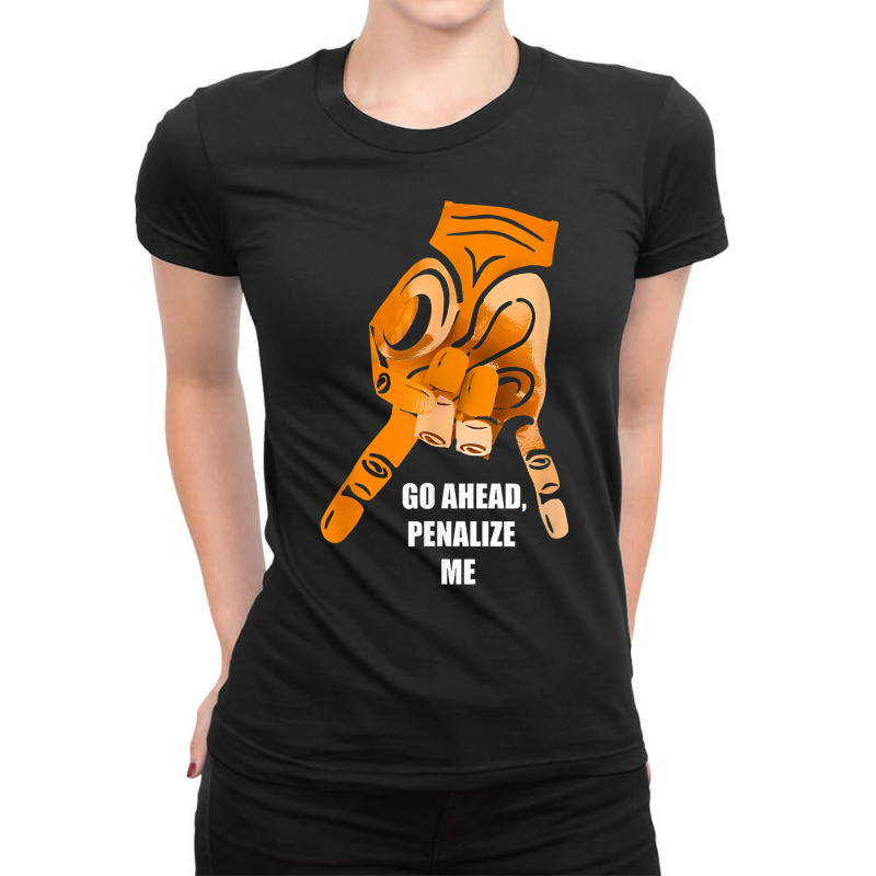 Go Ahead Penalize Me Tshirt Upside Down Horns Oklahoma Tee Ladies Fitted T-Shirt by cm-arts | Artistshot