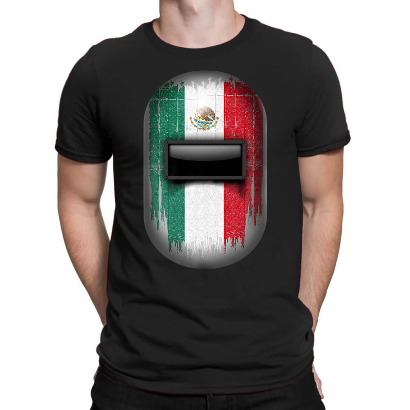 Mexican Welder Tee Mexico Flag Pipeliner Welding Hood Helmet T-shirt | Artistshot