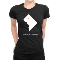 District Of Columbia Love Map Ladies Fitted T-shirt | Artistshot