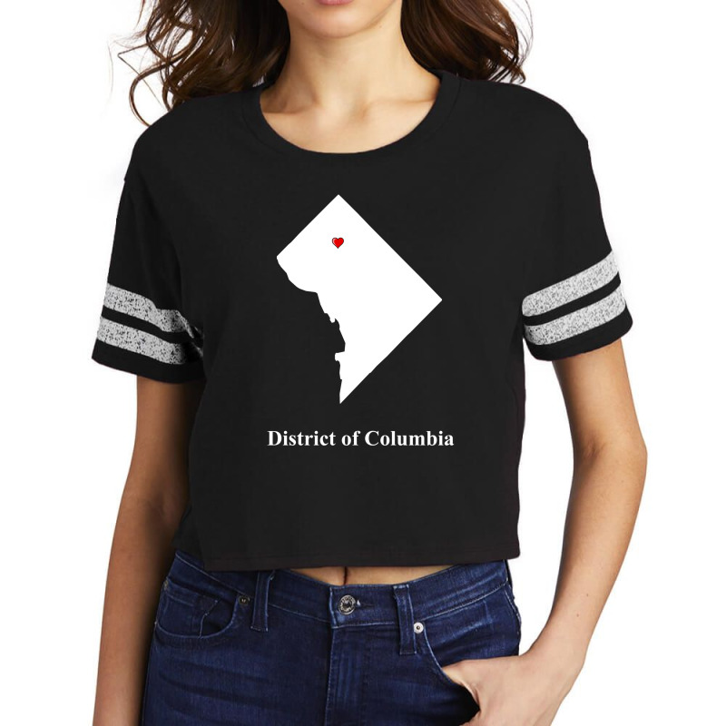 District Of Columbia Love Map Scorecard Crop Tee by Yunusmurte | Artistshot