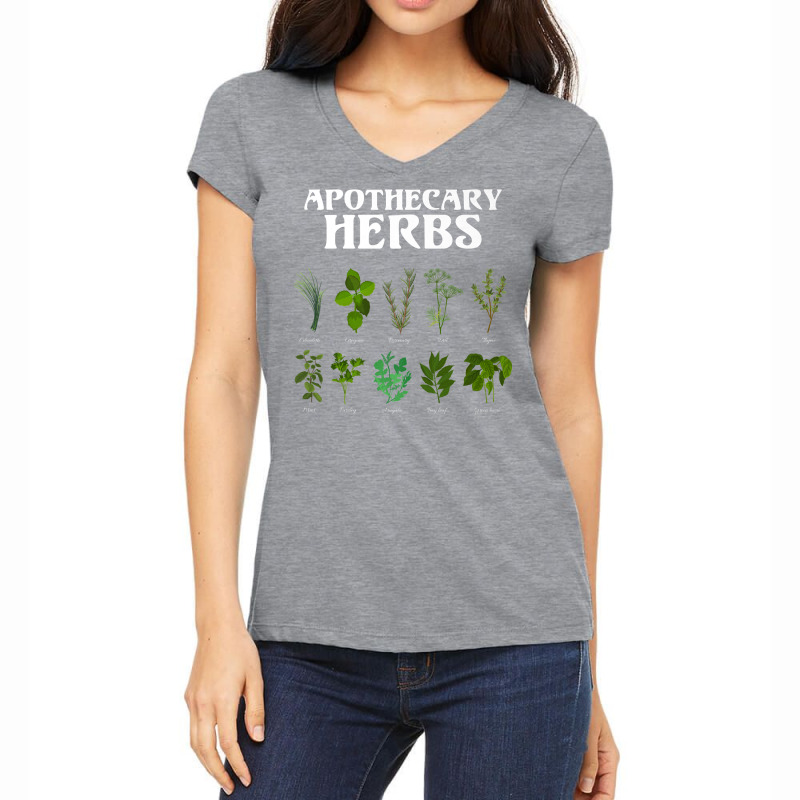 Herbalism Apothecary Herbs Botanical Plants Herbalist Premium T Shirt Women's V-Neck T-Shirt by cm-arts | Artistshot