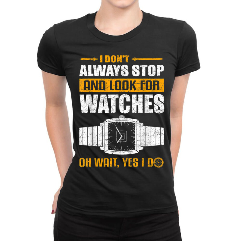 Collecting Watches Horologist & Watch Collector Ladies Fitted T-Shirt by Sombre | Artistshot