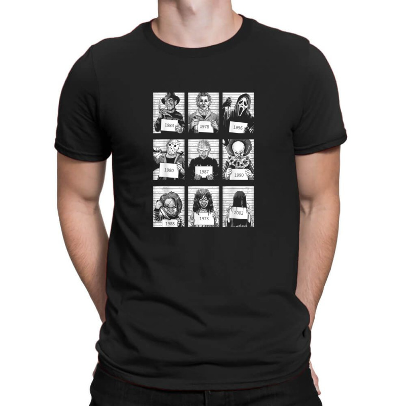 Scary Halloween Horror Characters Mug Shot Costume T-shirt | Artistshot