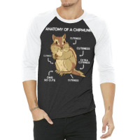 Anatomy Cute Chipmunk 3/4 Sleeve Shirt | Artistshot