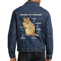 Anatomy Cute Chipmunk Men Denim Jacket | Artistshot